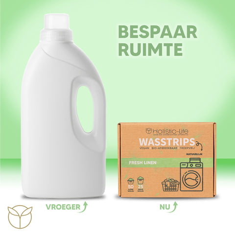 Milieuvriendelijke Wasstrips Fresh Linen - 50 wasbeurten