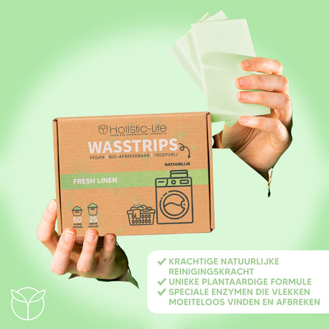 Milieuvriendelijke Wasstrips Fresh Linen - 50 wasbeurten