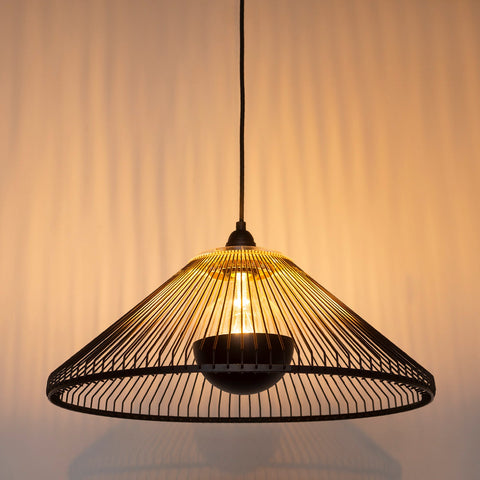 Duurzame upcycle Dutch stalen design HOOK'D zwart lamp gemaakt van gerecycle materialen - Tolhuijs