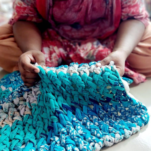 Chunky knit cushion covers, 18x18in 46x46cm, ethically handmade in Bangladesh