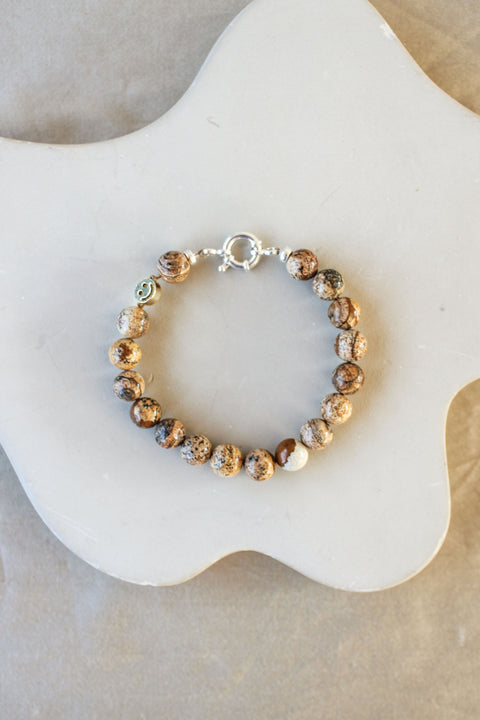 'Celia' Landschapsjaspis Armband