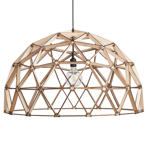 Koepellamp ø100cm hanglamp van hout FSC 100%