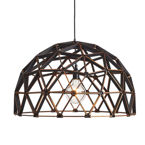 Koepellamp ø75cm hanglamp van hout zwart