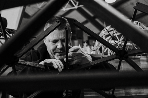 Dome lamp ø 150cm black pendant lamp made of wood FSC 100%