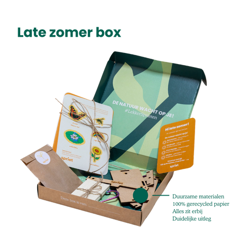 natuurbox, leuk met kind, buitenspelen, 1op1 tijd met kind, natuurbingo, creatief cadeau kind, duurzaam cadeau kind, natuur cadeau kind