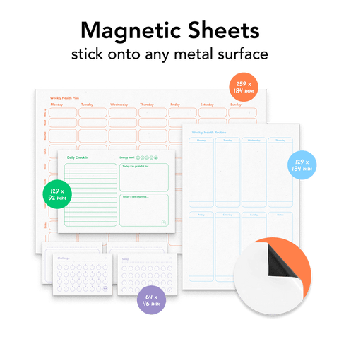 Erasable Magnetic Health Planner