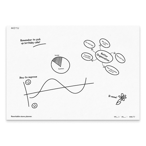 Erasable Magnetic Whiteboard A3