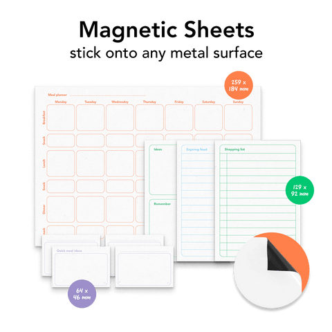 Erasable Magnetic Meal Planner
