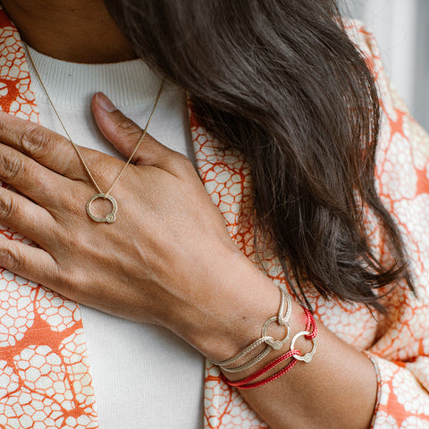 Recycled with Love - verguld goud - zwart