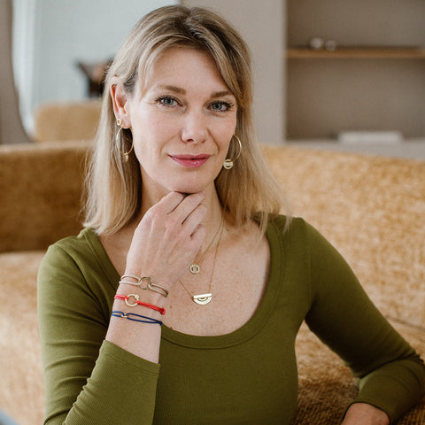 Recycled with Love - 14KT goud - koraal rood