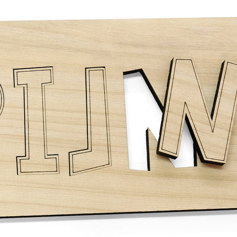 Naamplank Papercut