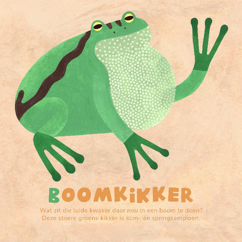 Natuurvriendjes ABC prentenboek boomkikker rijmpje