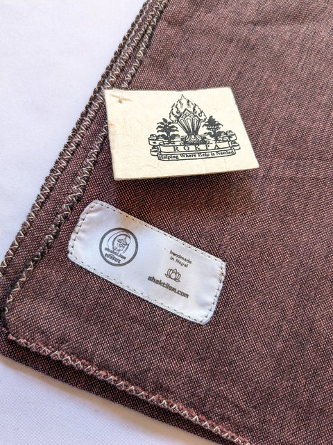 Soft cotton scarf, handwoven in Nepal