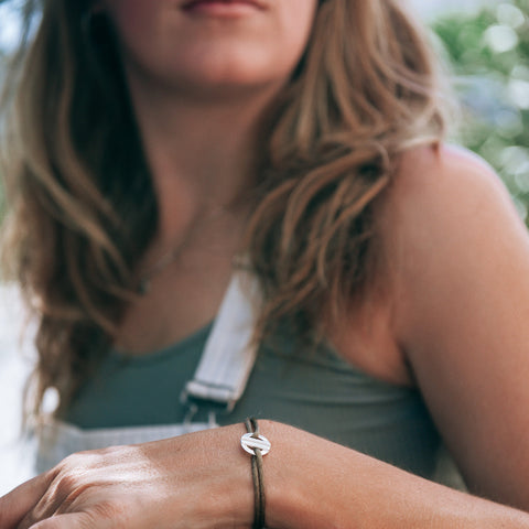 You are Loved armband zilver ~ groen Unisex