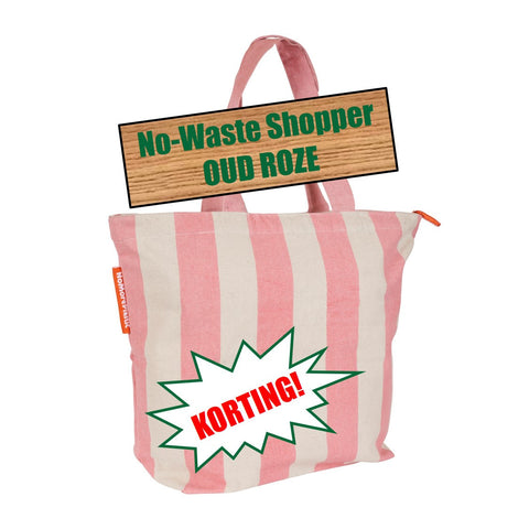 NoWaste Oud Roze Shopper of Strandtas - Gemaakt van gerecycled bedlinnen