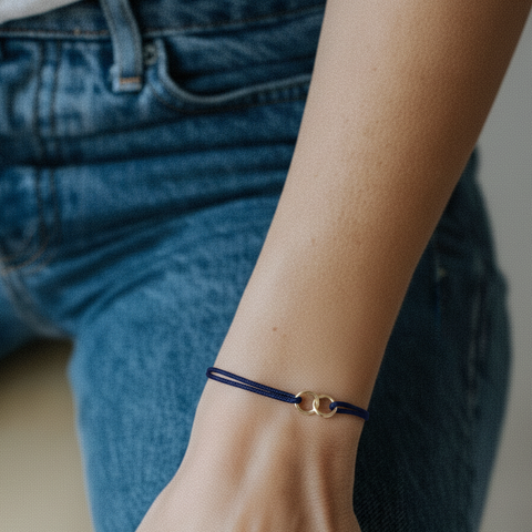 No Waste - 14KT goud - Navy