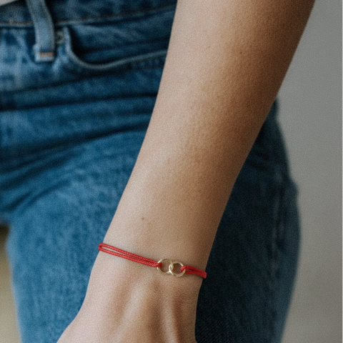 No Waste - 14KT goud - koraal rood