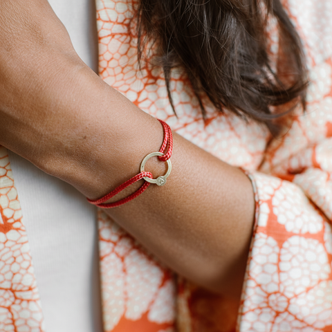 Recycled with Love - 14KT goud - koraal rood