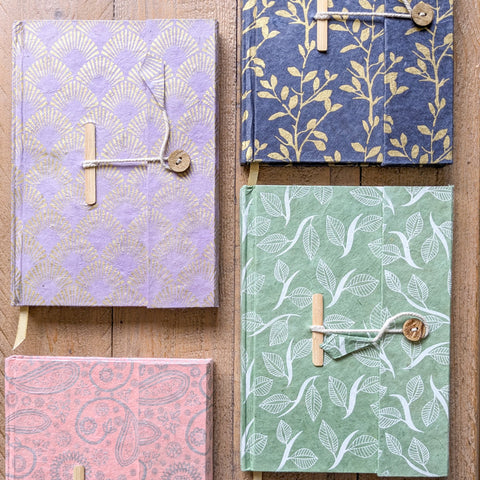 Eco Friendly Recycled Paper Notebook – A5 Fair Trade Journal with Closure