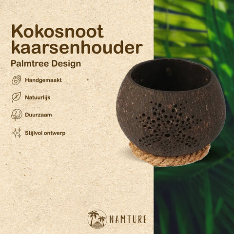 Kokosnoot Kaarshouder - Palmtree - NAMTURE