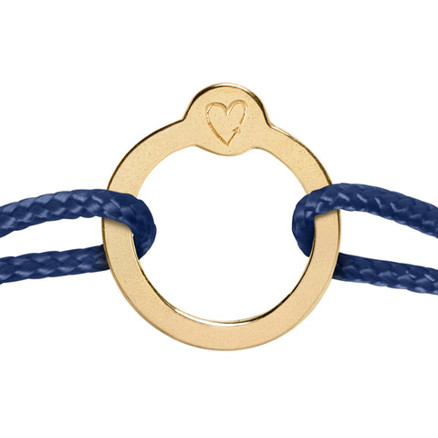 Recycled with Love - verguld goud - navy