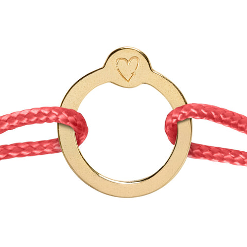 Recycled with Love - 14KT goud - koraal rood