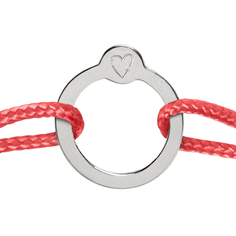 Recycled with Love - zilver - koraal rood