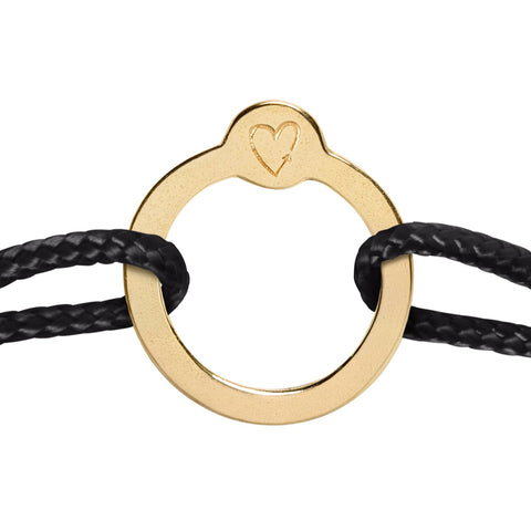 Recycled with Love - verguld goud - zwart