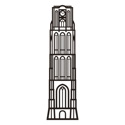 Stadstoren Laurenskerk Rotterdam Nederlands zwart FSC 100%