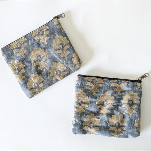 colourful sari pouches