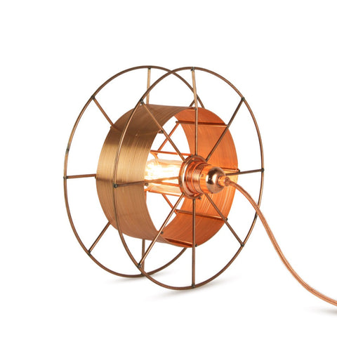 Duurzame upcycle Dutch stalen design SPOOL lamp gemaakt van gerecycle materialen - Tolhuijs