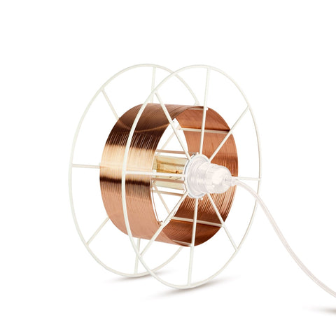 Duurzame upcycle Dutch stalen design SPOOL lamp gemaakt van gerecycle materialen - Tolhuijs