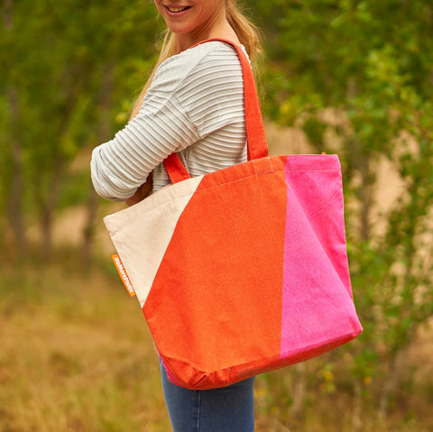 NoMorePlastic tas Magenta Orange