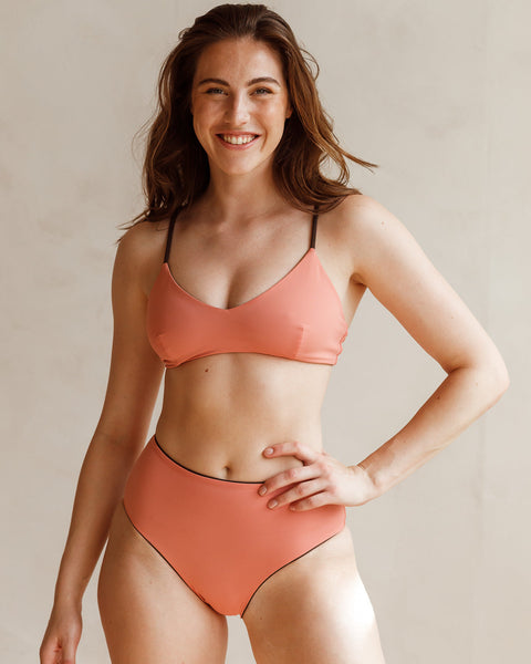Bikini Top - Jasmine Brown/Pink