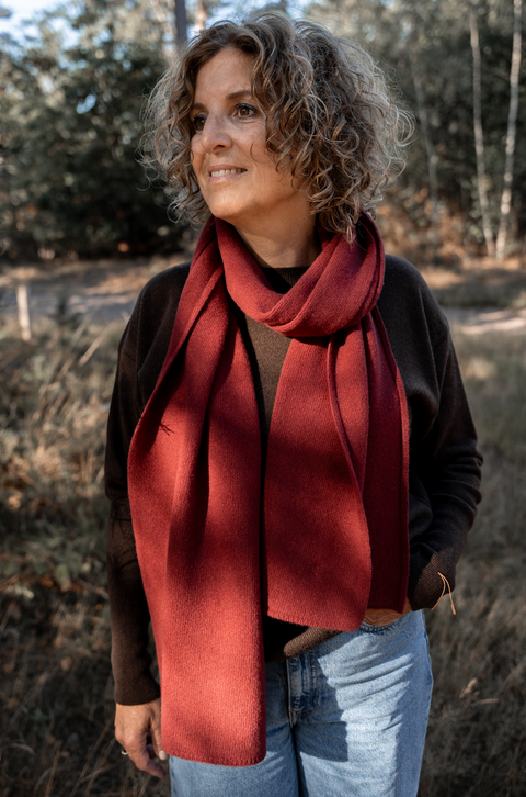 Sjaal Bordeaux Red