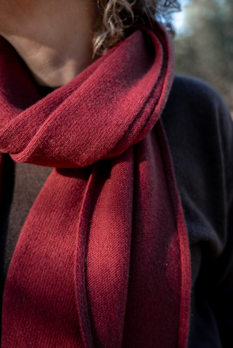 Sjaal Bordeaux Red