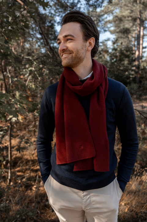 Sjaal Bordeaux Red