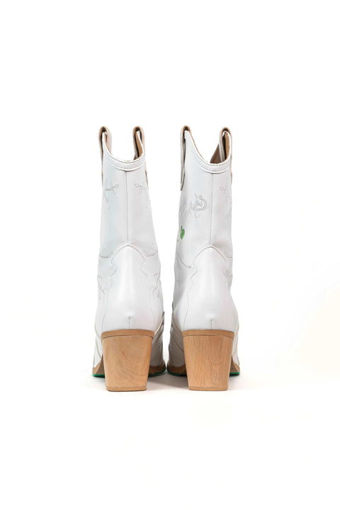 Sofie Vegan Boots White aperfectjane