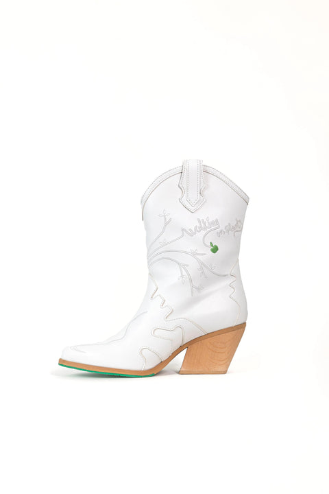 Sofie Vegan Boots White aperfectjane