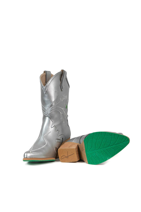 Sofie Vegan Boots Silver - Limited Edition