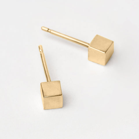 Solid as a Block oorstekers - 14KT goud