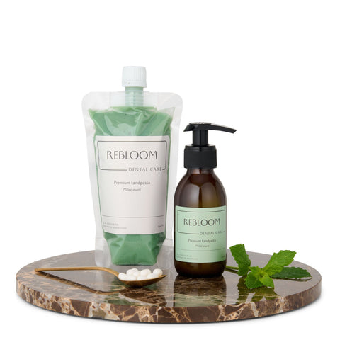 Starter set - premium tandpasta milde munt - fluoridehoudend