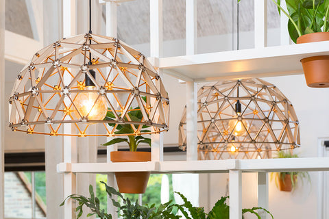 Koepellamp ø75cm hanglamp van hout FSC 100%