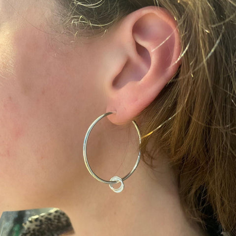 Together as One oorbellen zilver groot