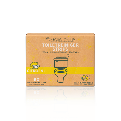 Duurzame toiletreiniger strips milieuvriendelijk en duurzaam met citroengeur.
