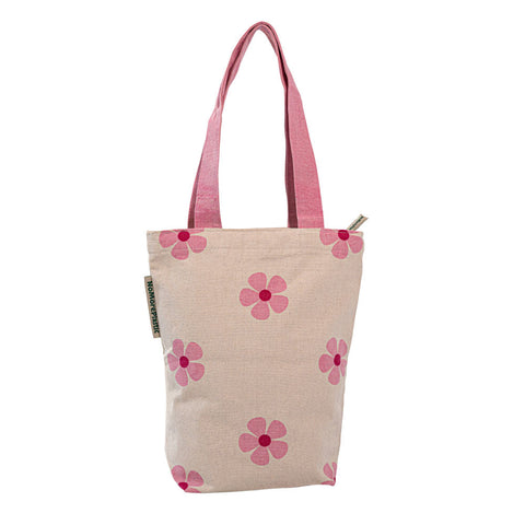 Tote bag met rits Flower Power