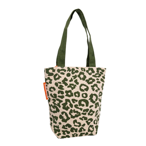 Duurzame Tote bag met rits baby Luipaard