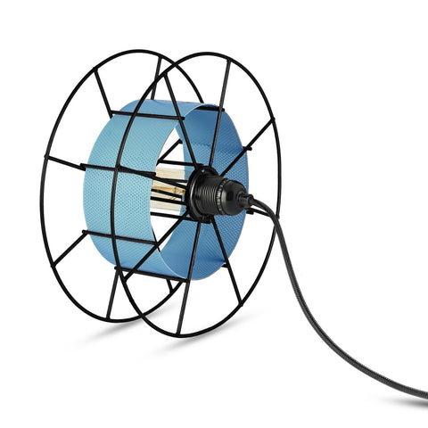 Duurzame upcycle Dutch stalen design SPOOL lamp gemaakt van gerecycle materialen - Tolhuijs