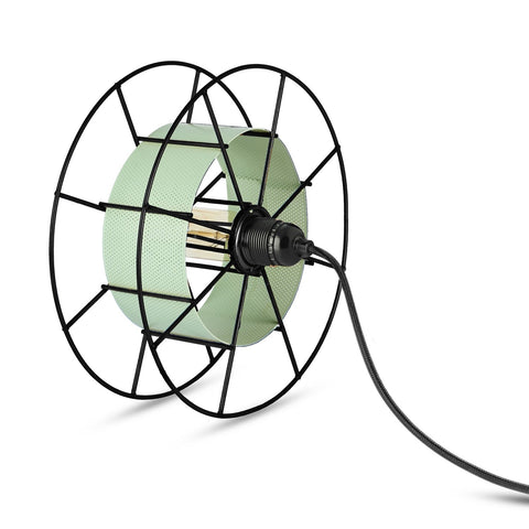 Duurzame upcycle Dutch stalen design SPOOL lamp gemaakt van gerecycle materialen - Tolhuijs