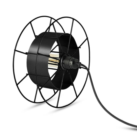 Duurzame upcycle Dutch stalen design SPOOL lamp gemaakt van gerecycle materialen - Tolhuijs